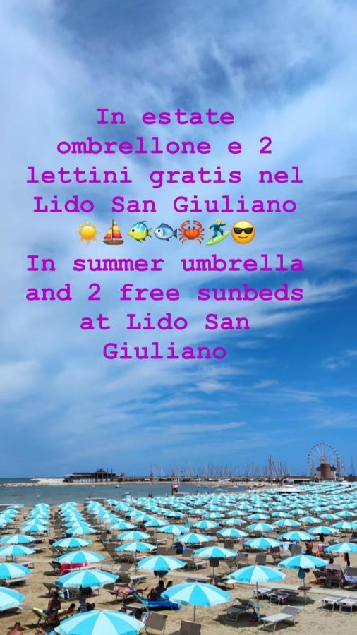 Апартаменты La Casa Di Clara Ombrellone Con 2 Lettini Al Lido San Giuliano Gratis E Parcheggio Privato Gratis Римини Экстерьер фото